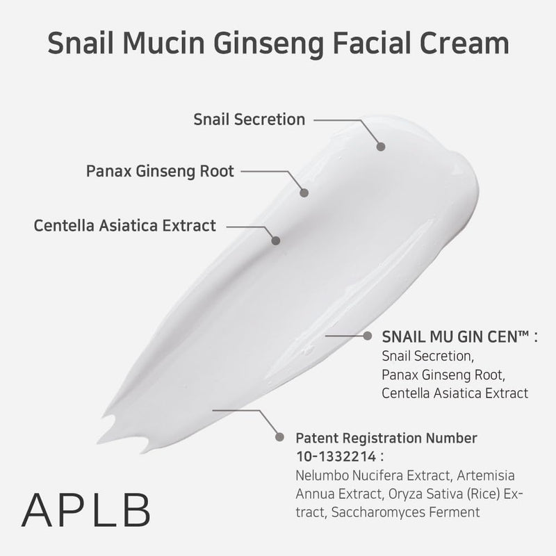 APLB Snail Mucin Ginseng Facial Cream