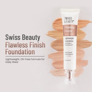 Swiss Beauty Flawless Finish Daily Wear Light Weight Foundation with Vitamin C & Macadamia Oil