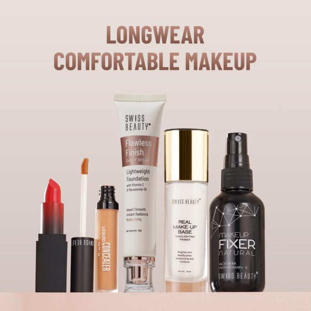 Swiss Beauty Flawless Finish Daily Wear Light Weight Foundation with Vitamin C & Macadamia Oil